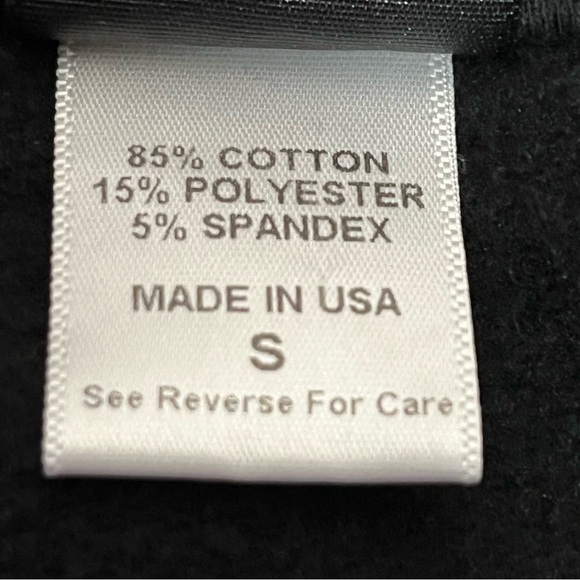 NAPPY TABS Sweatshirt Mens Small Black Lion Mesh Stretch Fleece Made In USA - Picture 5 of 11